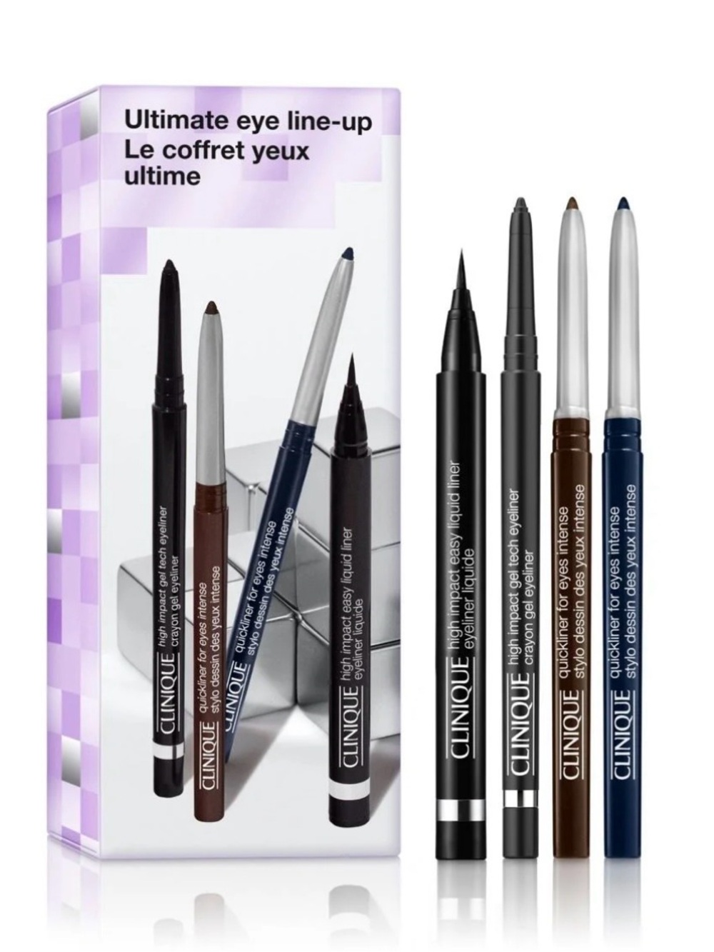 Clinique Ultimate Eye Line-Up Eyeliner Trio — Black, Brown, Navy